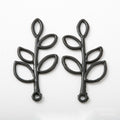 Black Floral And Leaf Connectors Metal Jewelry Making Pieces view 3