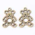 Openwork Teddy Bear Antique Metal Charms Jewelry Findings view 3