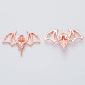Spread Wing Bat Charm In 5 Metal Finishes For Jewelry Making view 3