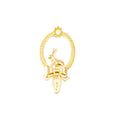 Rabbit Hand Mirror Metal Charm in 4 Finishes for Jewelry Making view 3