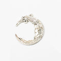 Crescent Moon Face Metal Connector Charms in Two Finishes view 3