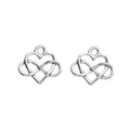 Infinity Knot Heart Metal Charm in 5 Finishes for Jewelry Making view 3