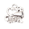Cheer Megaphone Metal Charms in 2 Pictured Finishes view 3