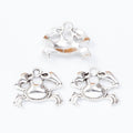 Open Claw Crab Metal Charms in Two Antique Finishes view 3