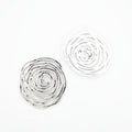 Open Spiral Rose Metal Charm Pendant in Two Finishes view 3