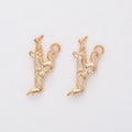Martial Artist Charm In 2 Metal Finishes For Jewelry Making view 3