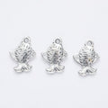 Small Goldfish Charm In 2 Metal Finishes For Jewelry Making view 3