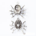 Antique Metal Spider Setting Charm Pendant With Textured Detail, 2 Finishes view 3