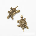 Textured Turtle Metal Charm Pendant For Jewelry Making view 3
