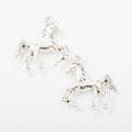 Antique Metal Walking Horse Charm Pendant With Textured Detail, 2 Finishes view 3