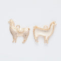 Patterned Llama Charm Metal Jewelry Making Pieces In 4 Styles view 3