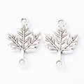 Double Loop Maple Leaf Connector Metal Jewelry Making Pieces view 3