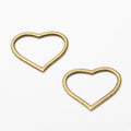 Vintage Plain Open Heart Link in 3 Finishes for DIY Jewelry Making view 3
