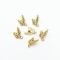 Double Leaf Charm in Five Vintage Metal Finishes for Jewelry view 3