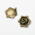 Dimensional Rose Detailed Metal Charm in 3 Finishes view 3