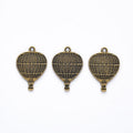 Striped Air Balloon Metal Charm in 2 Pictured Finishes view 3