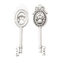 Crown Key Charm in 4 Metal Finishes for Jewelry Making view 3