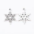 Openwork Snowflake Pendant Charms in Four Metal Finishes view 3