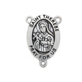 Saint Mary Oval Connector Charms in Two Antique Finishes view 3