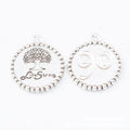 Double-Sided Tree of Life Round Charms in Two Finishes view 3