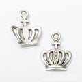 Six Finish Open Crown Charms with Anchor Shaped Top Loop view 3