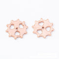 Heart Cutout Gear Jewelry Making Component In 4 Finish Options view 3