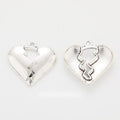 Silver Tone Heart Locket Charms in 2 Pictured Styles view 3