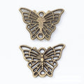 Openwork Butterfly Connector Metal Jewelry Component in 2 Pictured Finishes view 3