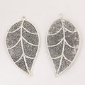 Openwork Filigree Leaf Pendant Metal Jewelry Making Component view 3