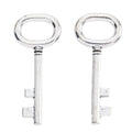 Oval Bow Skeleton Key Metal Charm for Jewelry Making in Antique Bronze and Antique Silver view 3