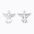 Angel Charm Winged Figure Metal Pendant in Two Finishes view 3