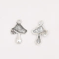 Dotted Mushroom Charm In 2 Metal Finishes For Jewelry Making view 3