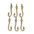 Fish Hook Charm with a curved fish-hook silhouette in 2 Metal Finishes view 3