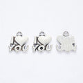 I Love You Letter Heart Charms in Five Metal Finishes view 3