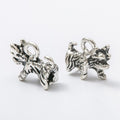 Bow Dog Detailed Metal Charm in 2 Finishes for Crafting view 3