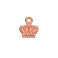 Mini Textured Crown Charms in Five Metal Finishes for Jewelry Making view 3