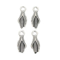 Corn Cob Metal Charm in Textured Metal for Jewelry Making view 3