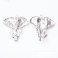 Large Double Sided Elephant Head Antique Metal Charms view 3