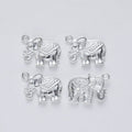 Decorated Elephant Metal Charm Pendant For Jewelry Making And Craft Projects view 3