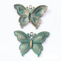 Double Loop Butterfly Connector Charms in Three Finishes view 3