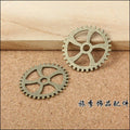 Five Spoke Gear Metal Charms in Five Finishes for Jewelry Making view 3