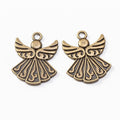 Patterned Angel Charm Metal Pendant for Jewelry Making view 3
