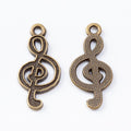 Treble Clef Metal Charm Pendant For Jewelry Making And Craft Projects view 3