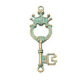 Crown Bow Key Connector Alloy Jewelry Making Component in 3 Finish Options view 3