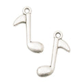 Single Eighth Note Metal Charms in Two Finishes Jewelry Making Pendants view 3