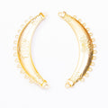Curved Multi-Loop Connector Floral Metal Jewelry Link in Four Finishes view 3
