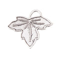 Outlined Maple Leaf Metal Charm Pendant For Jewelry Making view 3