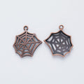 Spider Web Charm Pendants in 4 Metal Finish Options view 3
