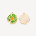 Striped Enamel Daisy Charms in Seven Bright Colors view 3