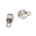 Floral Large-Hole Bail Bead Metal Jewelry Making Component view 3